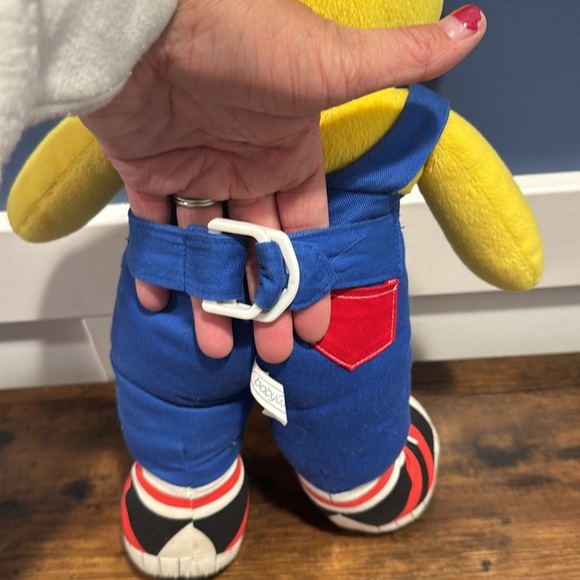 Vintage Gund Teach Me Blossom Yellow Teddy Bear Zip Button Tie Plush Toy - Picture 9 of 14